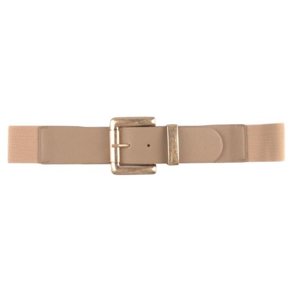 GOLD RECTANGLE BUCKLE ELASTIC BELT