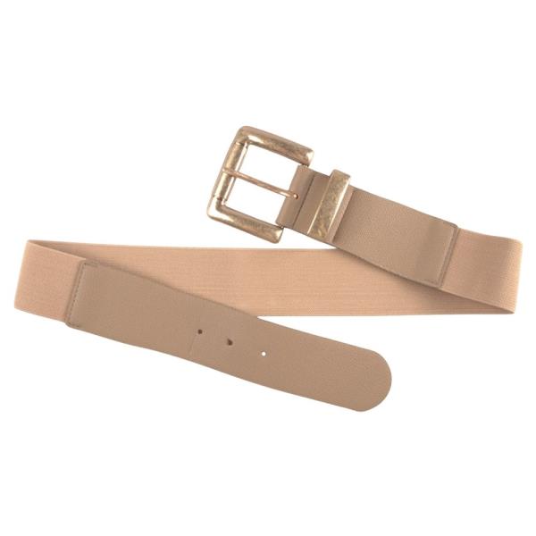 GOLD RECTANGLE BUCKLE ELASTIC BELT