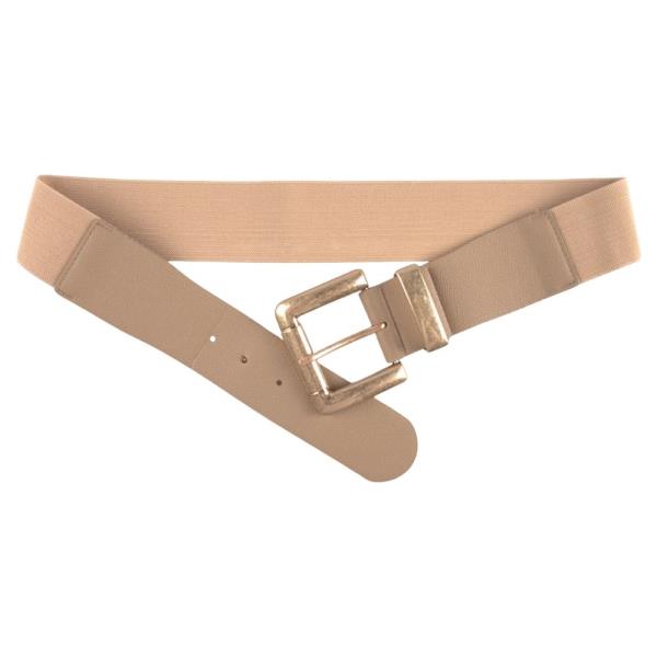GOLD RECTANGLE BUCKLE ELASTIC BELT