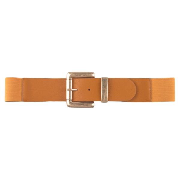 GOLD RECTANGLE BUCKLE ELASTIC BELT
