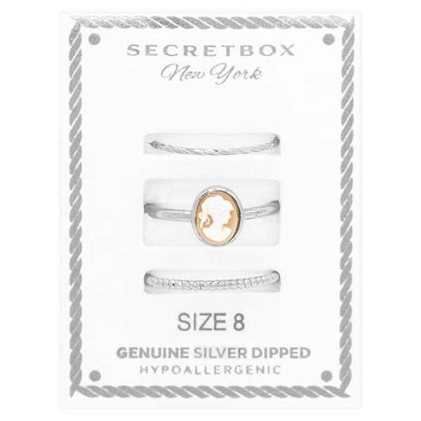 SECRET BOX GOLD DIPPED 3 SET RING