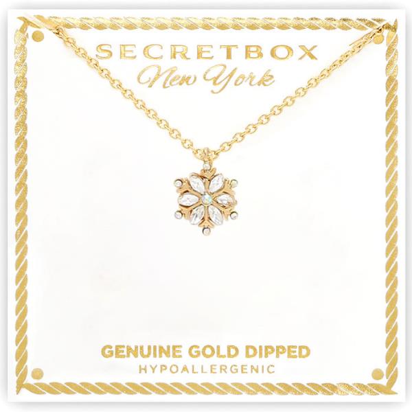 SECRET BOX GOLD DIPPED SNOWFLAKE NECKLACE