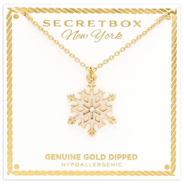 SECRET BOX GOLD DIPPED SNOWFLAKE NECKLACE