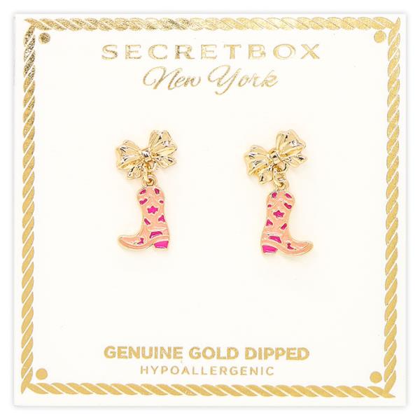 SECRET BOX BOW BOOTS EARRING