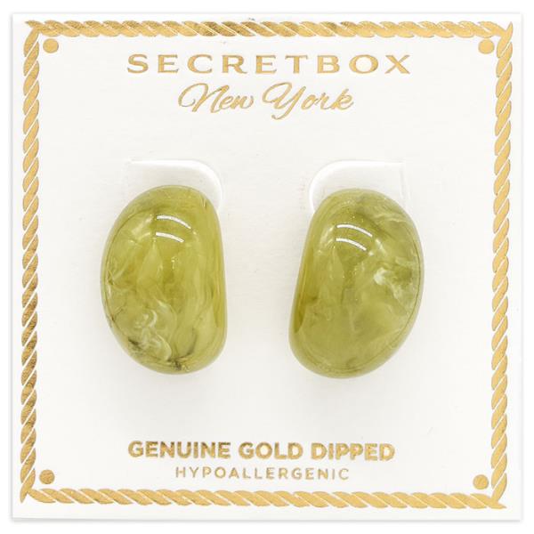 SECRET BOX COLORED HUGGIE HOOP EARRING