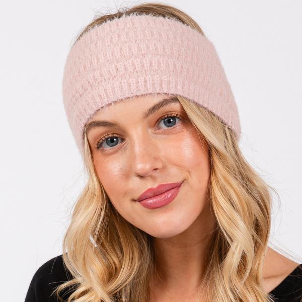 FUZZY CABLE KNIT HEADBAND