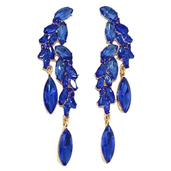 TEXTURED METAL LEAF DANGLE EARRING