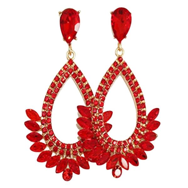 RHINESTONE MARQUISE DANGLE EARRING