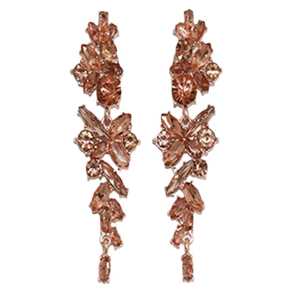 RHINESTONE MARQUISE LINEAR DROP EARRING