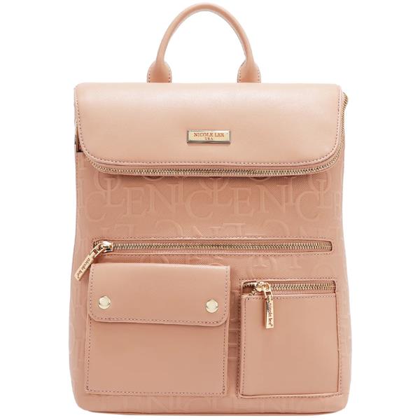 EMBOSSED ELEGANCE MULTIPOCKET BACKPACK