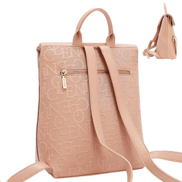 EMBOSSED ELEGANCE MULTIPOCKET BACKPACK