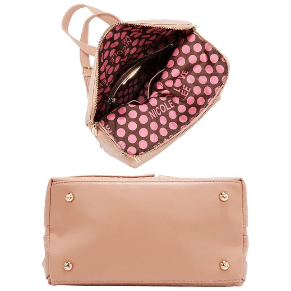 EMBOSSED ELEGANCE MULTIPOCKET BACKPACK