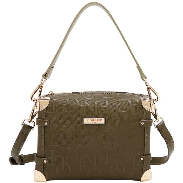 EMBOSSED ELEGANCE SQUARE SHOULDER BAG