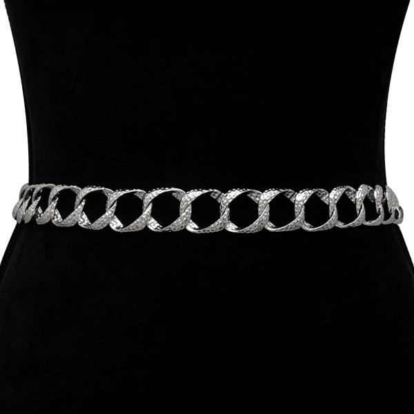 METAL LINK DESIGN HOOK BELT