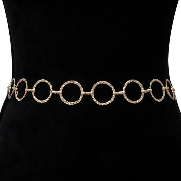 OPEN METAL CIRCLE LINK HOOK BELT