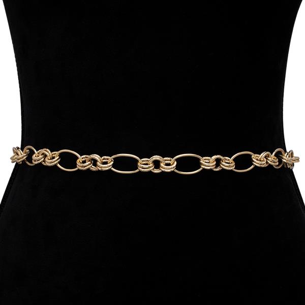 OVAL METAL LINK HOOK BELT