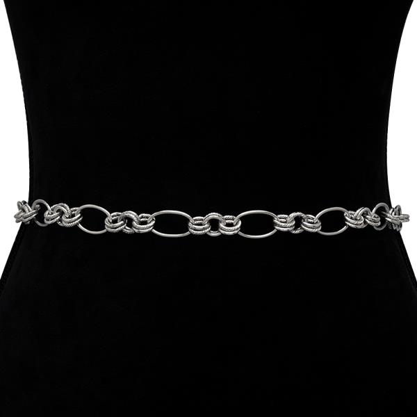 OVAL METAL LINK HOOK BELT