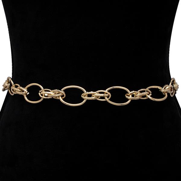 OPEN ROUND METAL LINK HOOK BELT