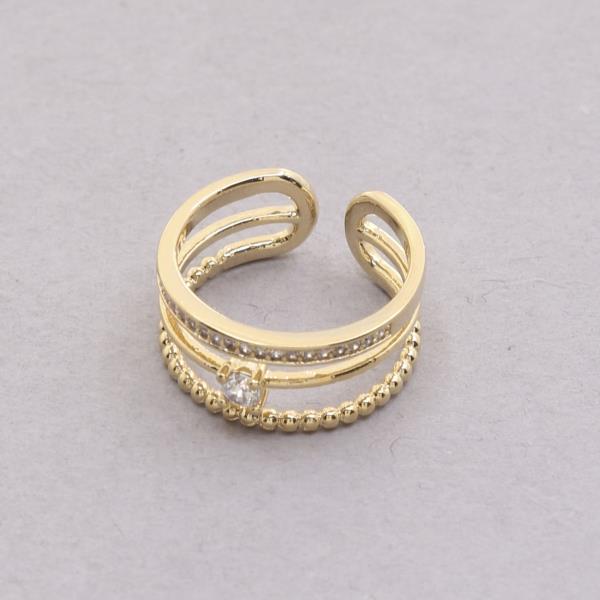 SODAJO CZ GOLD DIPPED METAL EARRING