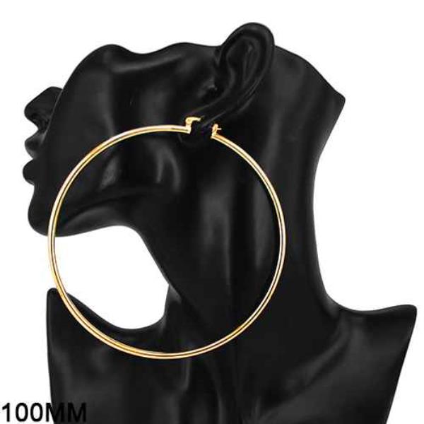 SOLID OVERSIZED METAL HOOP EARRING