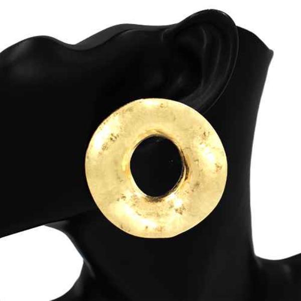 CUT OUT ROUND METAL EARRING