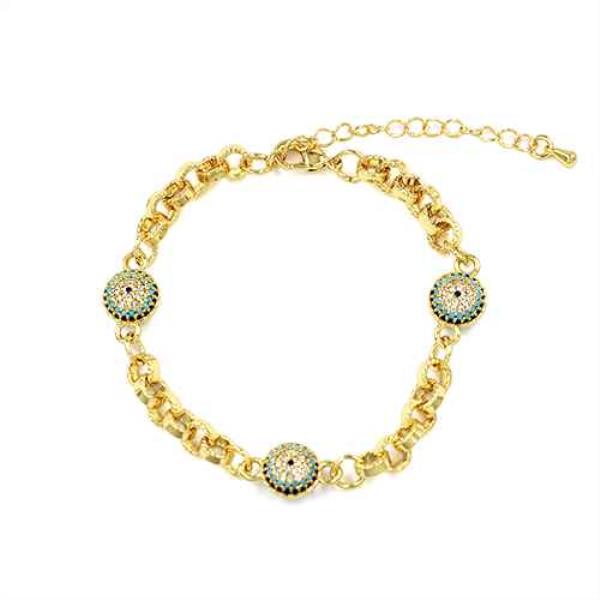RHINESTONE ROUND EYE BRACELET