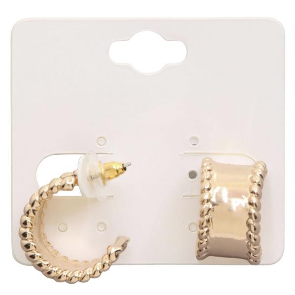 WIDE METAL OPEN HOOP EARRING