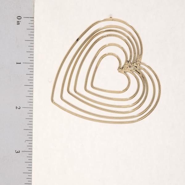 HEART SHAPE METAL EARRING