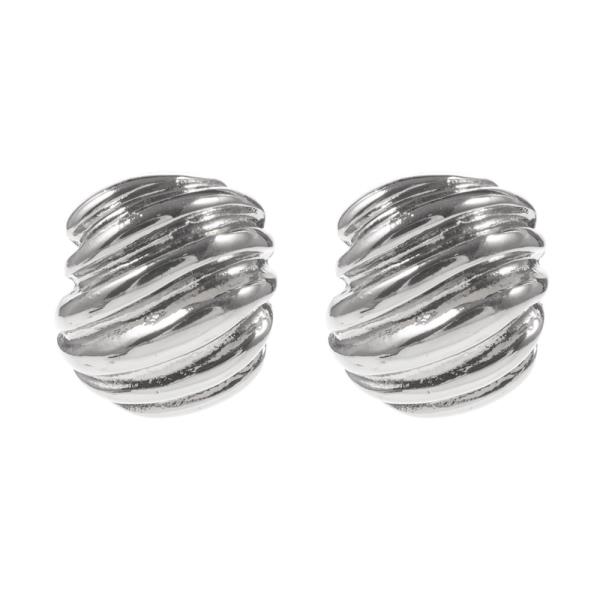 RIBBED WHIRLWIND EARRING