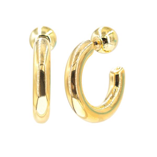 HOOP WITH BALL CLUTCH EARRING