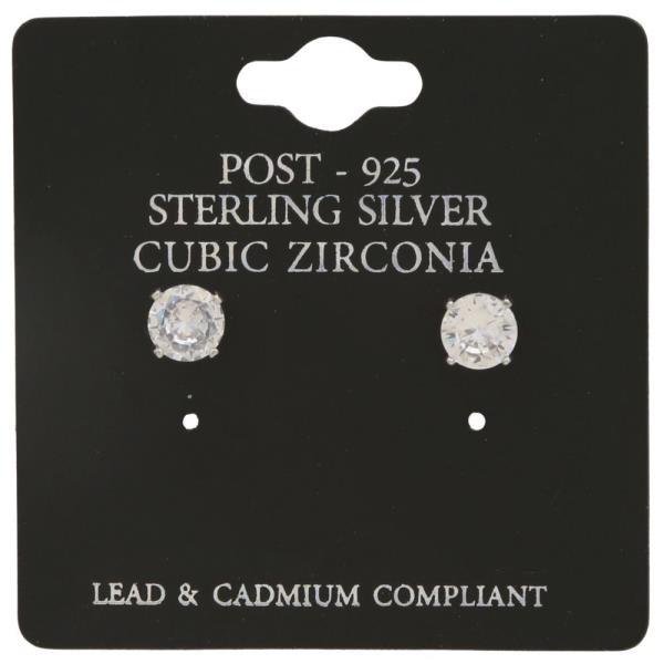 CZ 925 POST STUD EARRING