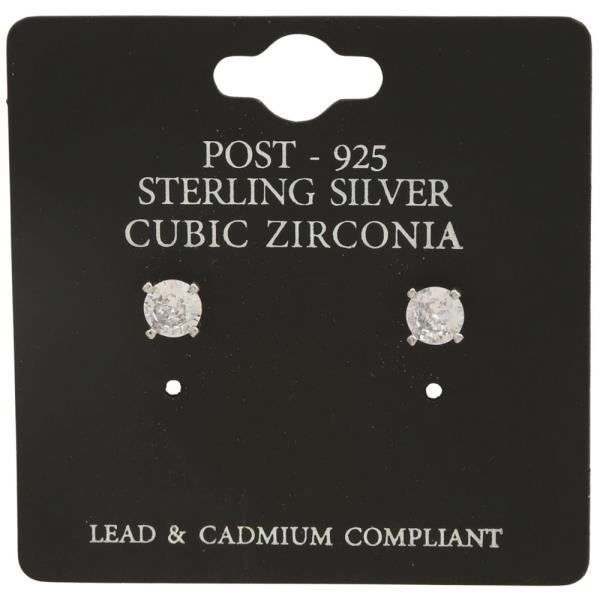 CZ 925 POST STUD EARRING
