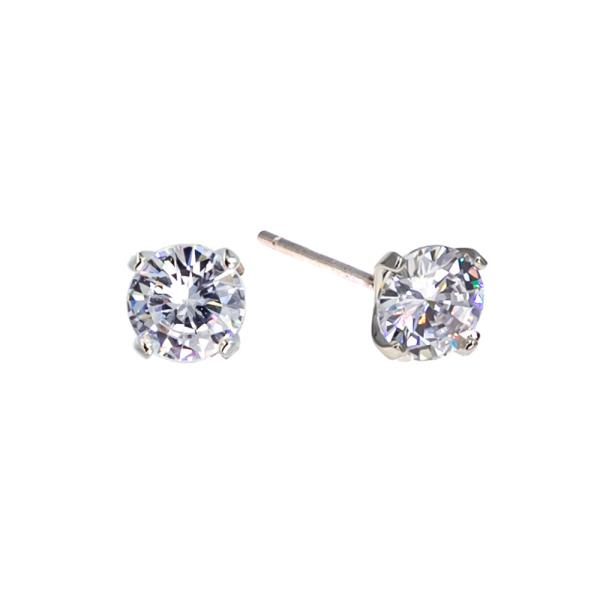 5MM CZ STONE STUD EARRING