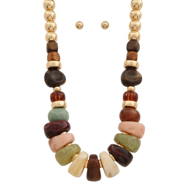 MARBLE BEAD NECKLACE