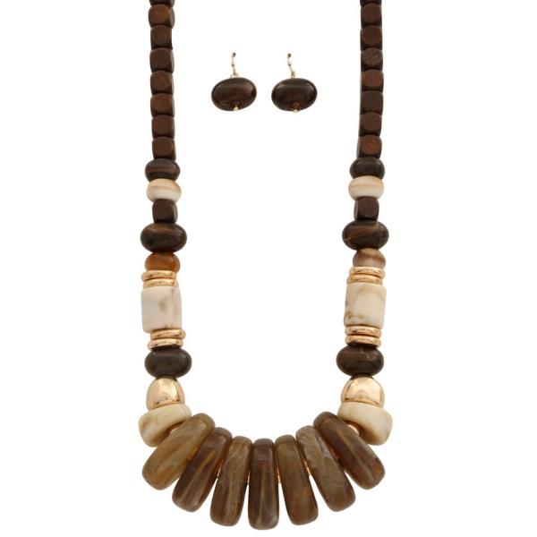 ACETATE MIXED BEAD NECKLACE