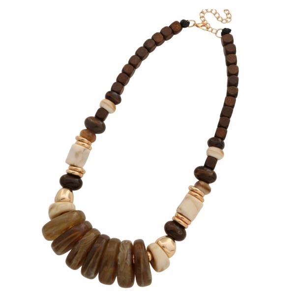 ACETATE MIXED BEAD NECKLACE
