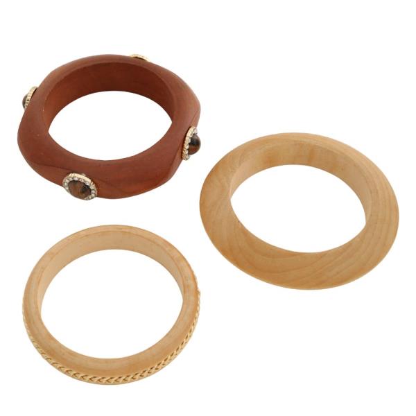 ANIMAL PRINT BEAD WOODEN BRACELET SET