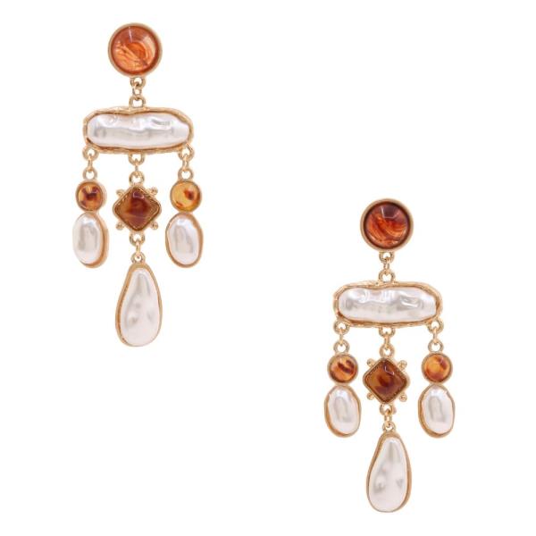 PEARL BEAD DANGLE EARRING