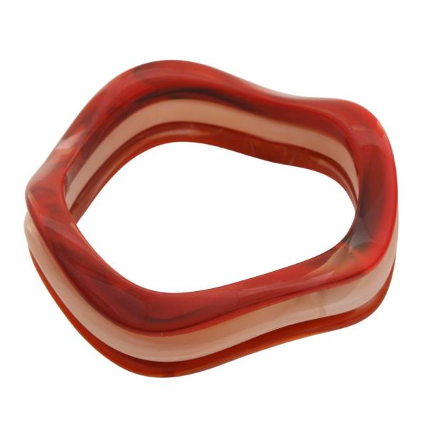 ACETATE WAVY BANGLE BRACELET