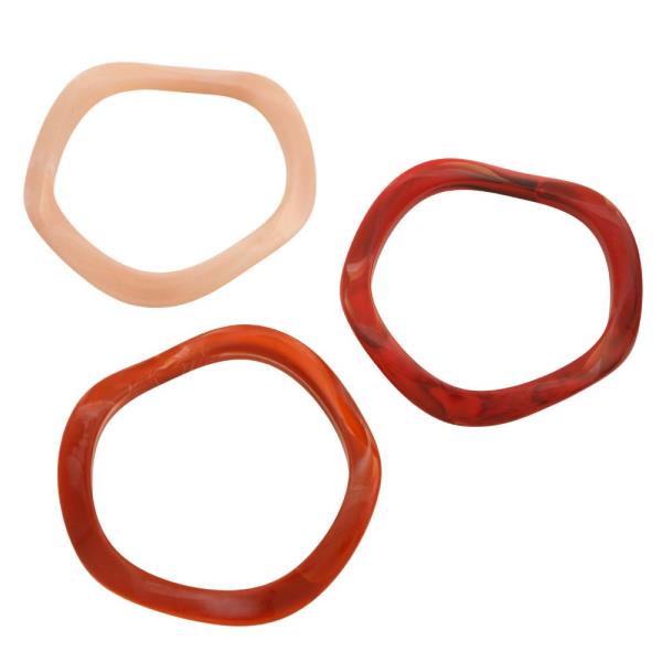 ACETATE WAVY BANGLE BRACELET
