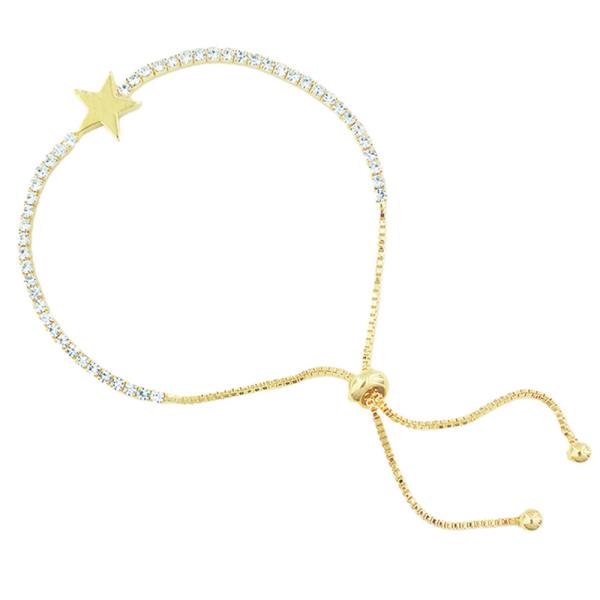RHINESTONE STAR SLIDE ADJUSTABLE BRACELET