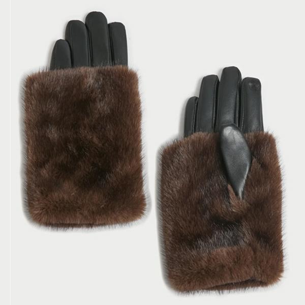 LUXE FUR OVERLAY GLOVES