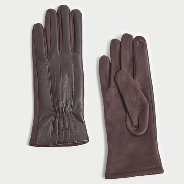 PINCHED SEAM DETAIL GLOVES