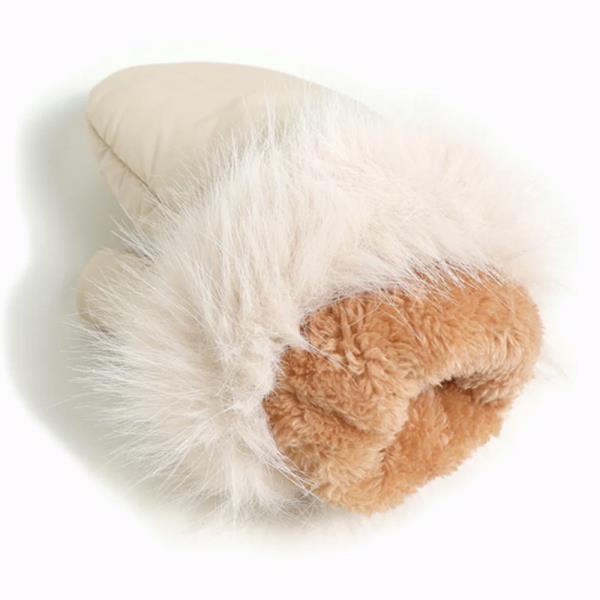 SATIN FINISH PUFFER MITTENS GLOVES
