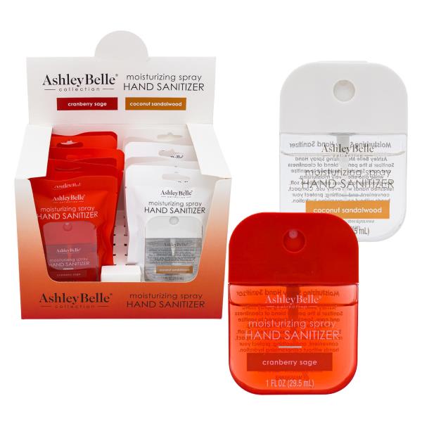 ASHLEY BELLE MOISTURIZING SPRAY HAND SANITIZER SET