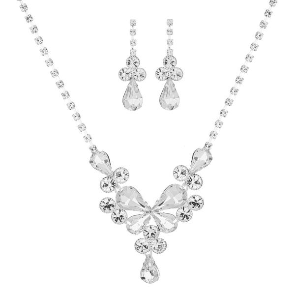 TEARDROP MULTI 2 PC SET NECKLACE