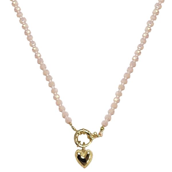 HEART RING BEADED NECKLACE