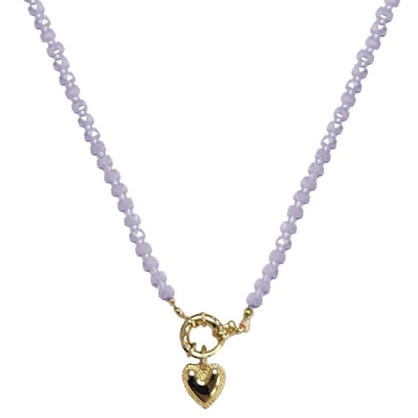 HEART RING BEADED NECKLACE