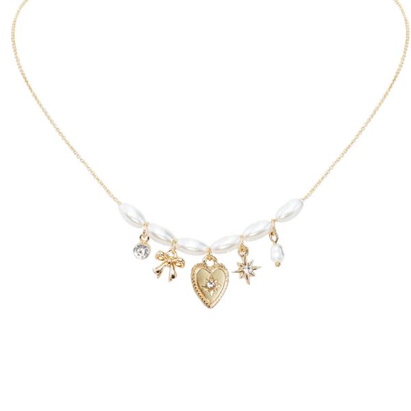 HEART PEARL NECKLACE