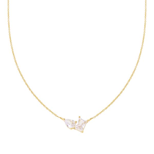 CUBIC ZIRCONIA TOI ET MOI NECKLACE